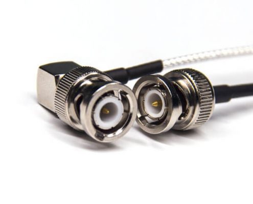 BNC公母頭同軸線材BNC彎式公頭轉BNC直式公頭接RG316線