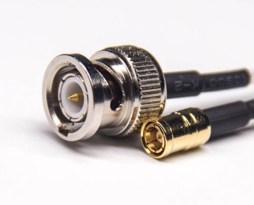 SMB接口直式公頭轉BNC 直式公頭RF線材接RG316