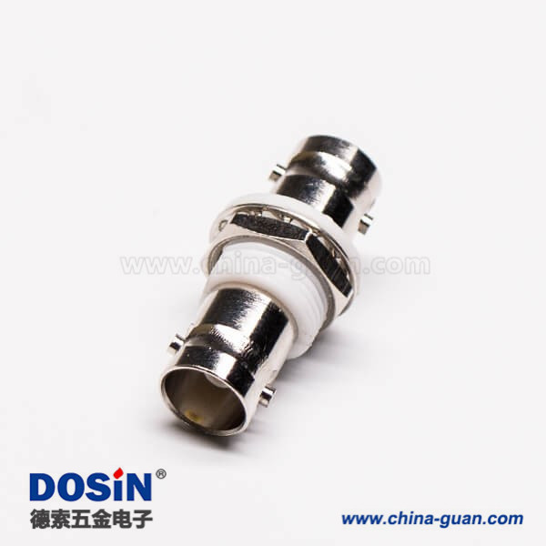 bnc轉(zhuǎn)接頭母轉(zhuǎn)母穿墻直式接PCB板連接器