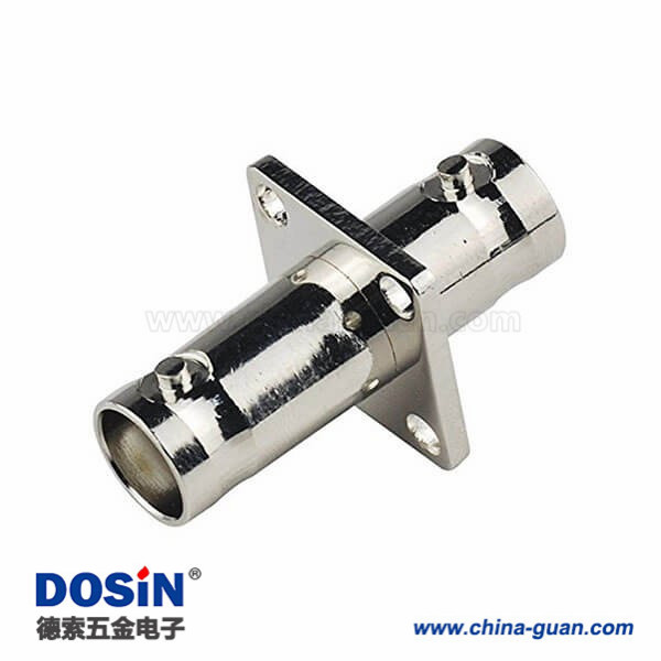 BNC母轉(zhuǎn)母雙通直通 高頻 帶法蘭盤(pán) 射頻轉(zhuǎn)接頭50歐姆